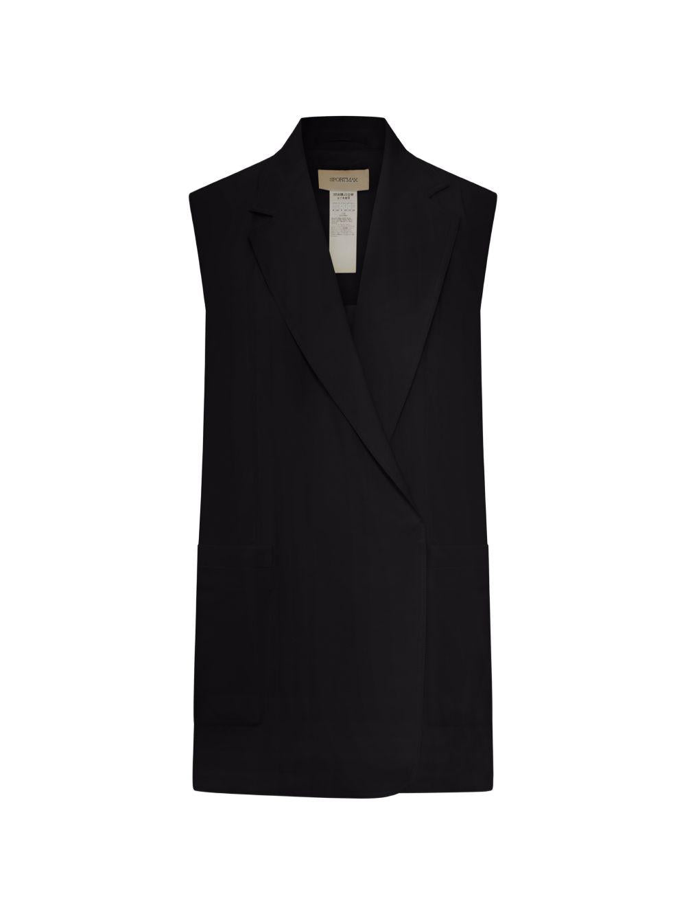 SPORTMAX Gilet Maggio doppiopetto strutturato nero