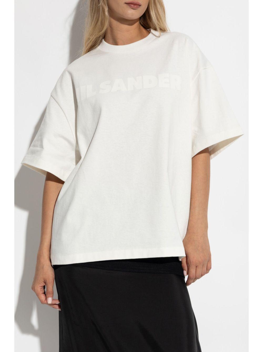 JIL SANDER T-shirt a maniche corte bianca con logo