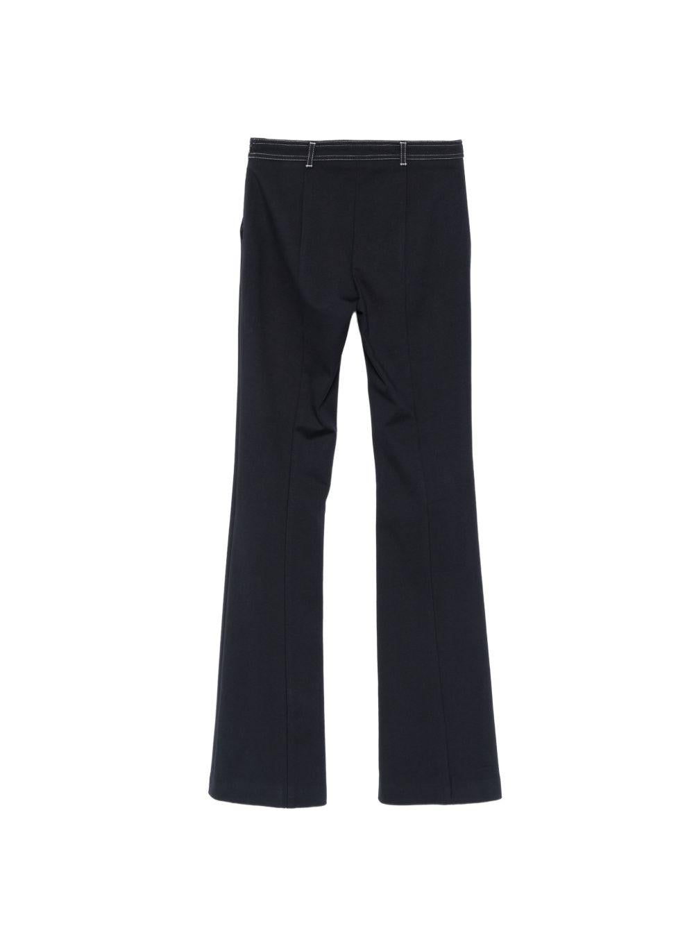 LIUJO Pantaloni con cuciture in vista bianche neri