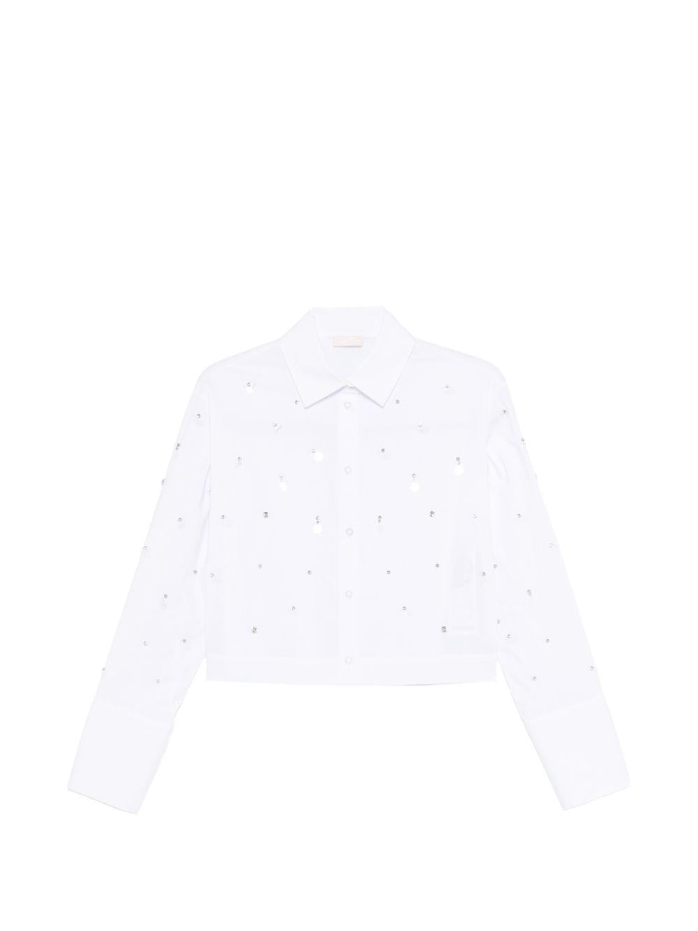 LIUJO Camicia a maniche lunghe con strass