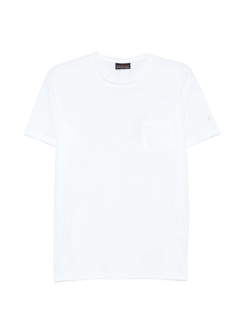 SAVE THE DUCK T-shirt Chicago elasticizzata bianca