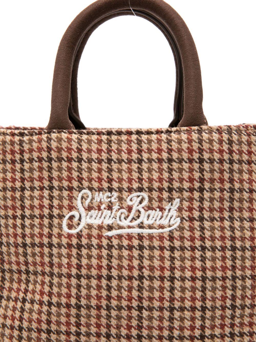 MC2 SAINT BARTH Borsa Vanity Mini Wool motivo check