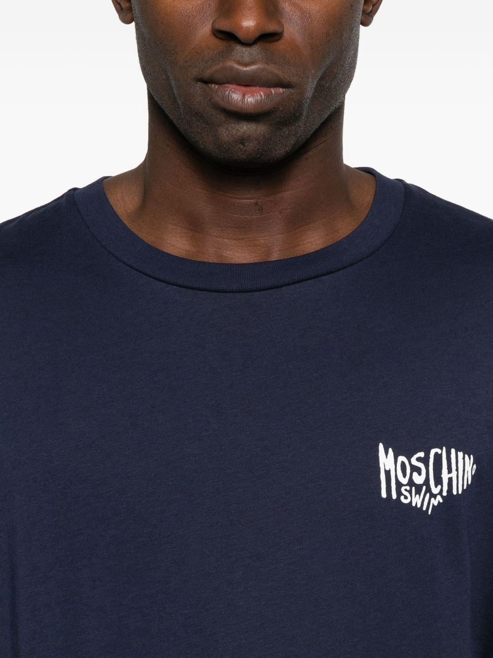 MOSCHINO SWIM T-shirt a maniche corte con logo