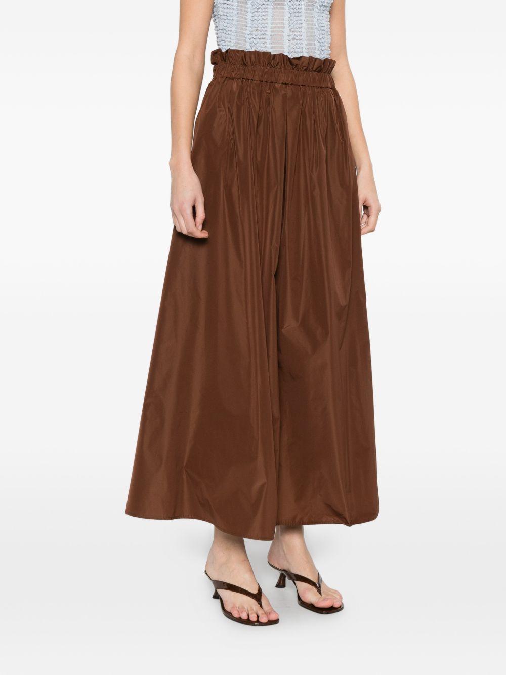 HERNO Gonna lunga increspata marrone