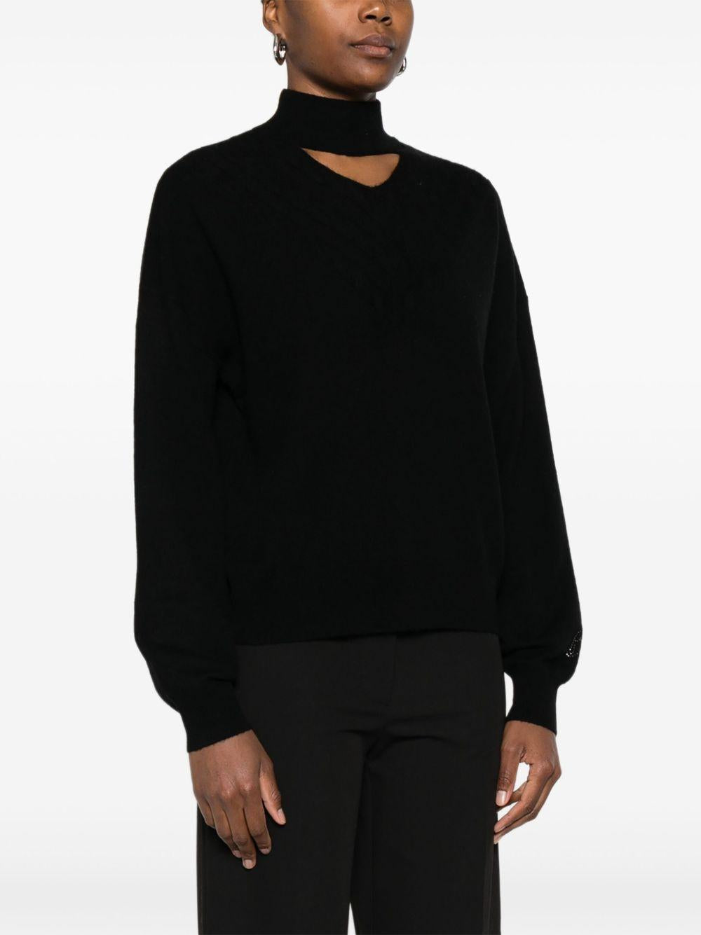 BLUGIRL Maglia nera a maniche lunghe