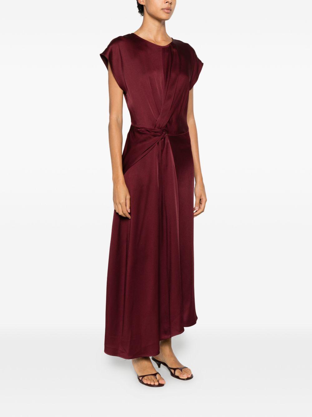 VICTORIA BECKHAM Abito bordeaux midi