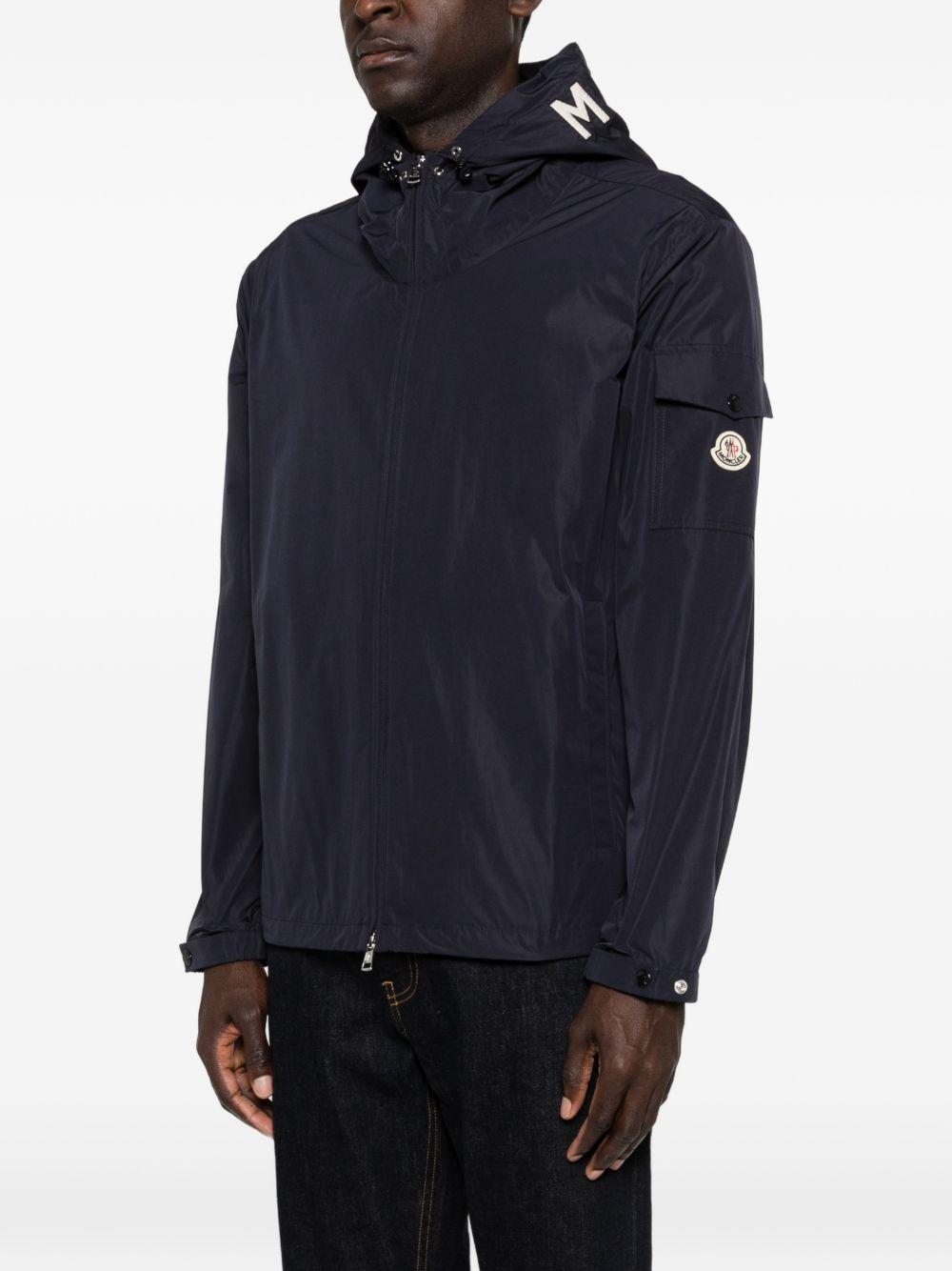 MONCLER Giacca blu con cappuccio e zip