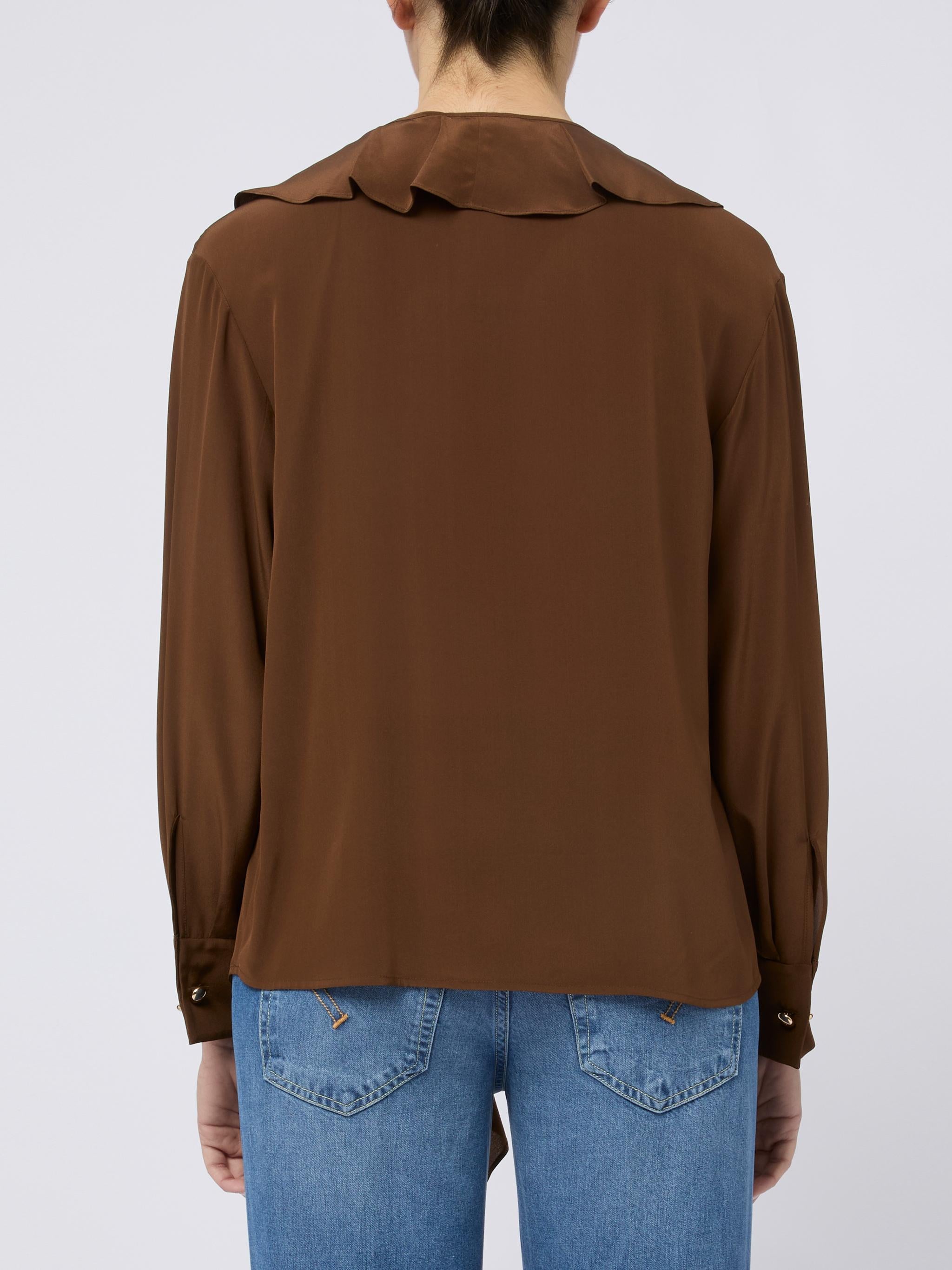 MAX MARA STUDIO Camicia Epica con ruches marrone
