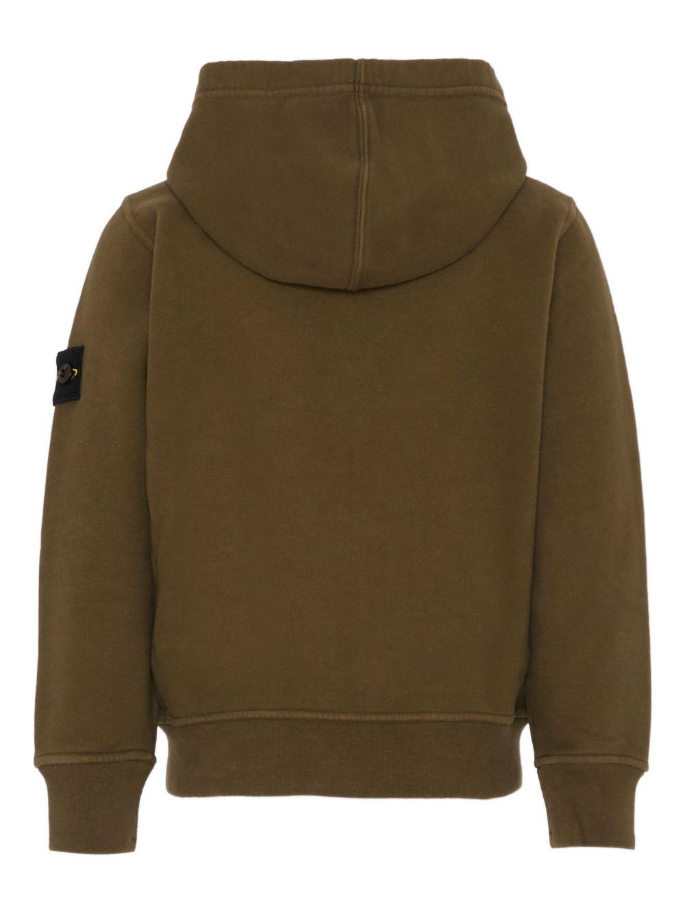 STONE ISLAND Felpa con cappuccio e zip