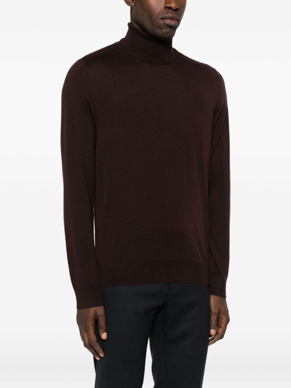 PAUL SMITH Maglia a collo alto burgundy