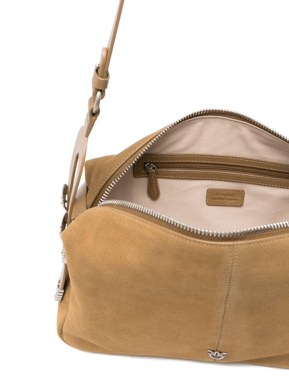 PINKO Borsa a spalla Classic Suede con logo
