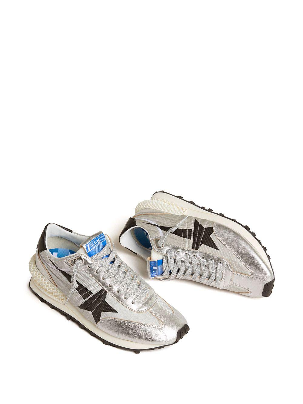 GOLDEN GOOSE Sneakers in pelle argentata
