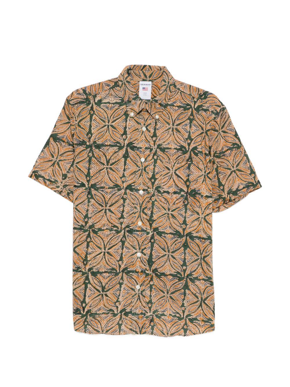 SEBAGO Camicia Littleriver in cotone stampata