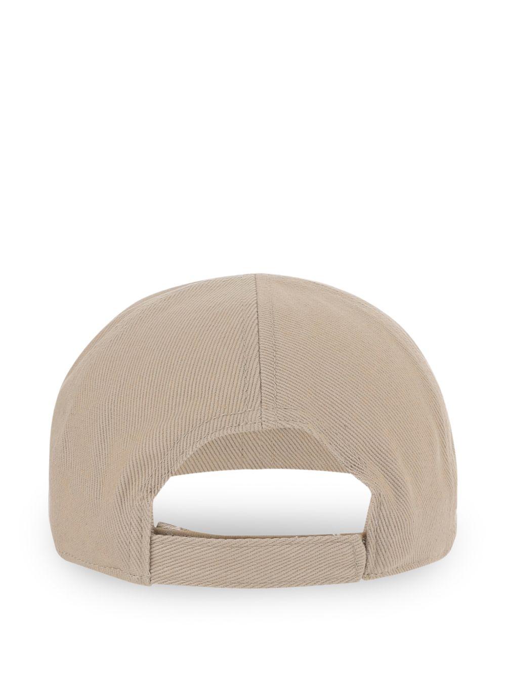 AUTRY Cappello da baseball in cotone beige con logo