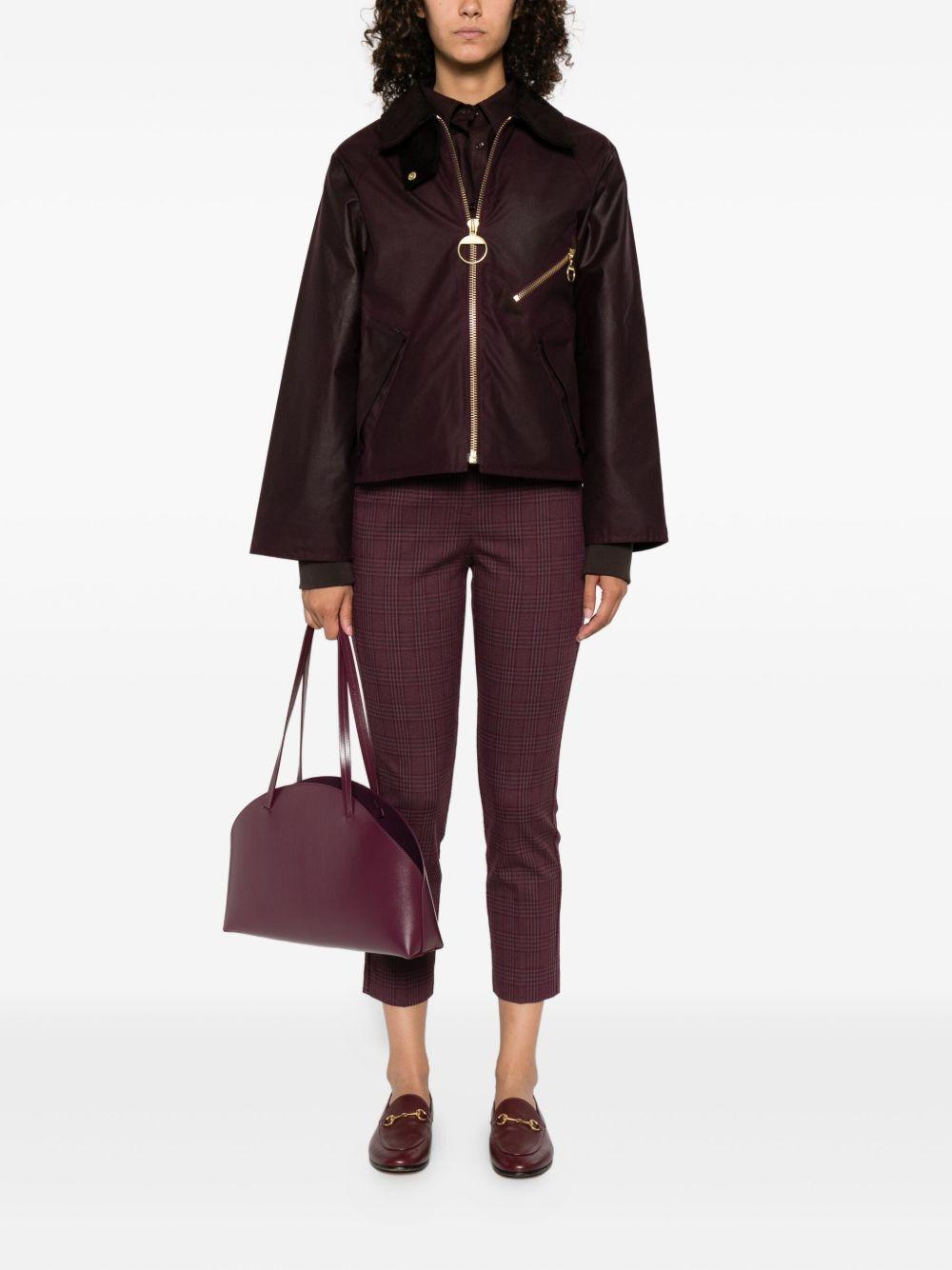 BARBOUR Giacca in tonalità di viola con colletto a coste