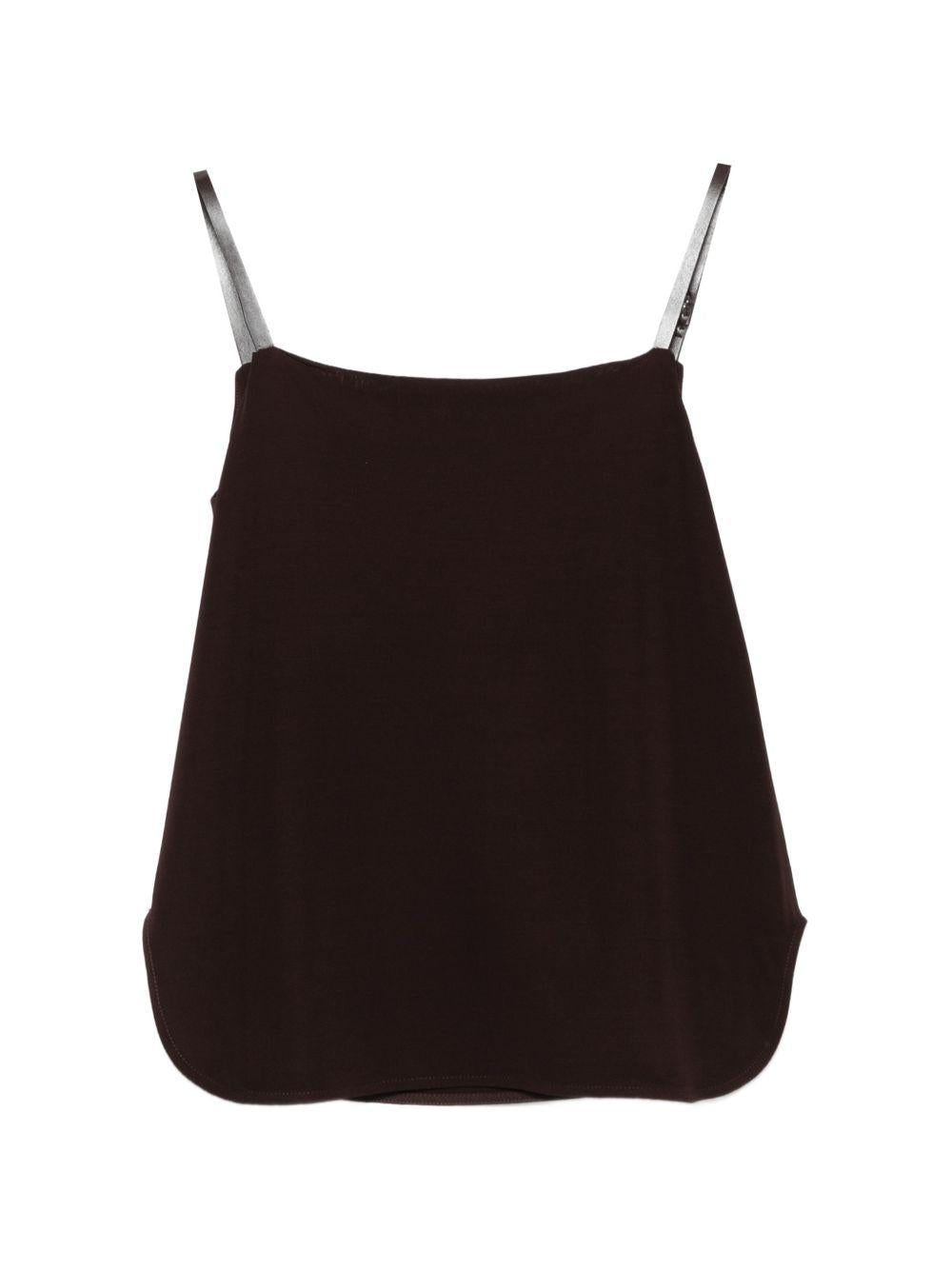 SEMICOUTURE Top Kayly marrone scuro