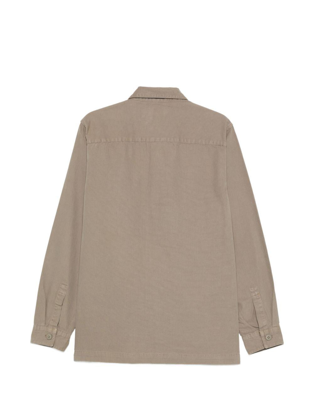 BARBOUR Camicia verde in cotone con chiusura a bottoni