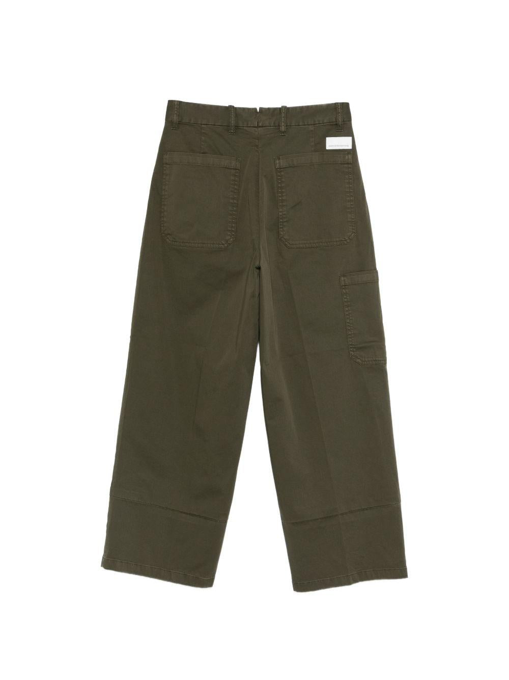 NINE IN THE MORNING Pantaloni Nancy verde oliva<BR/>