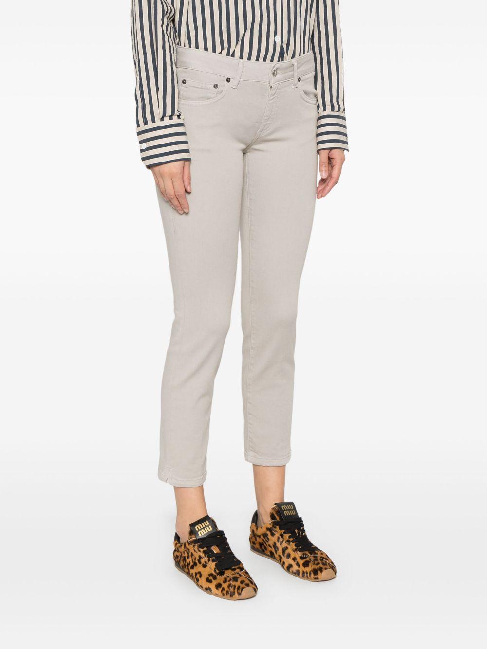 DONDUP Pantaloni skinny in cotone elasticizzato grigio