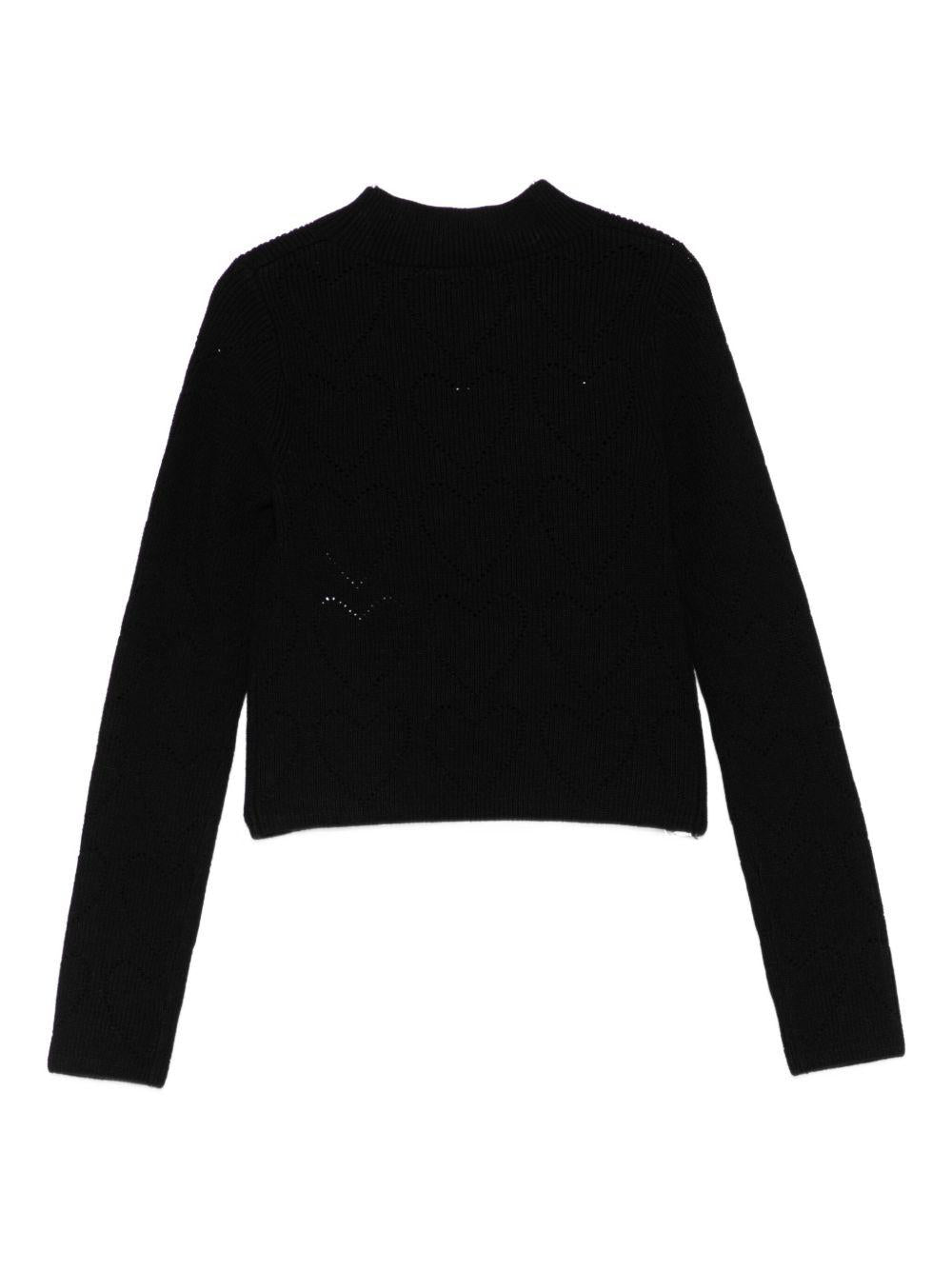 LIUJO Maglia a maniche lunghe nera