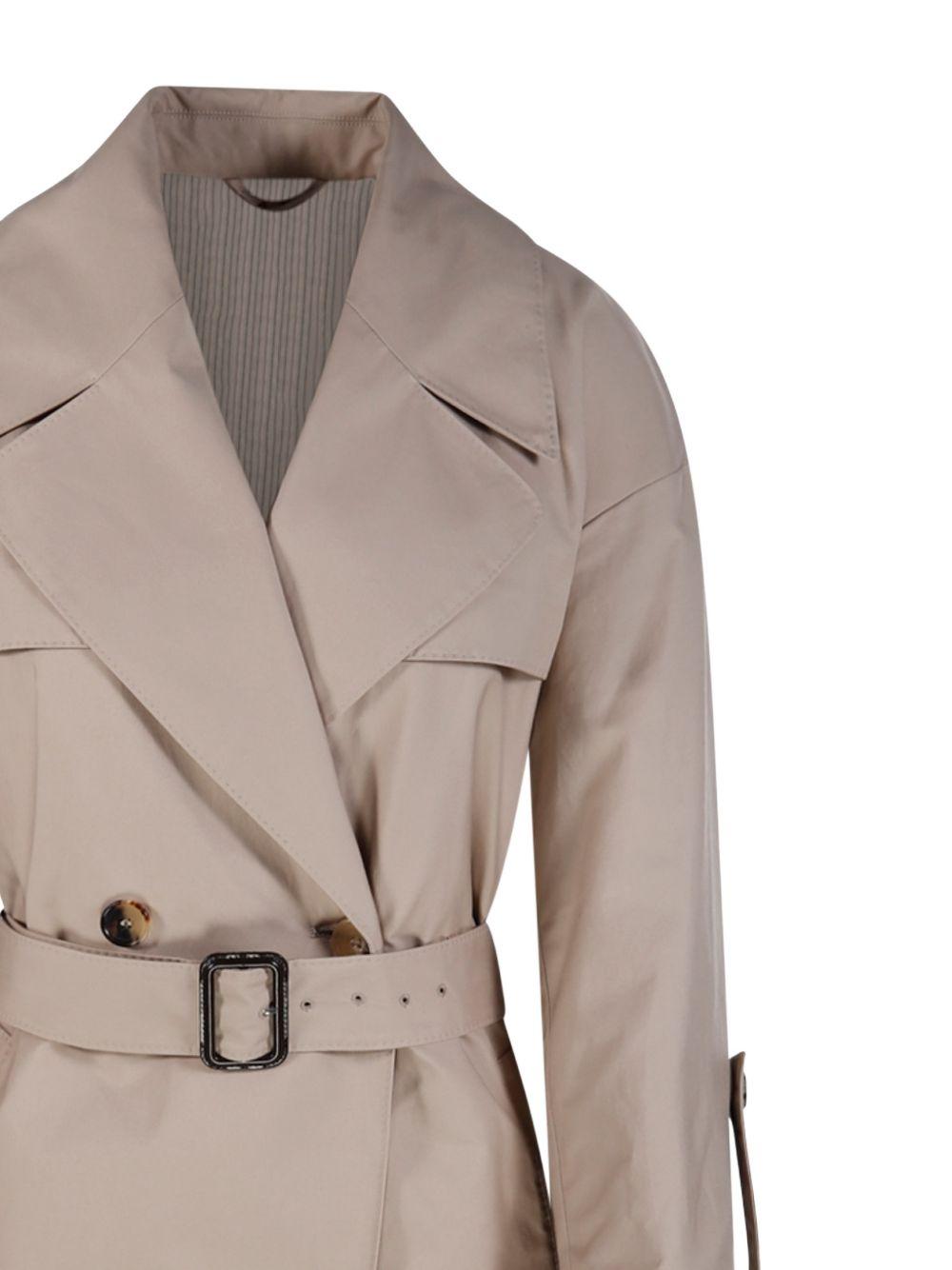 MAX MARA THE CUBE Trench Camour beige con cintura