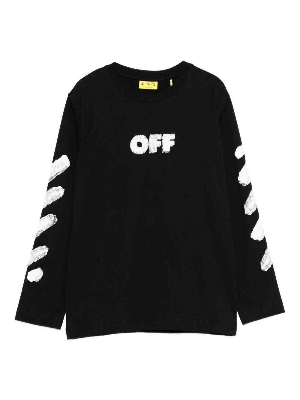 OFF WHITE T-shirt a maniche lunghe con stampa