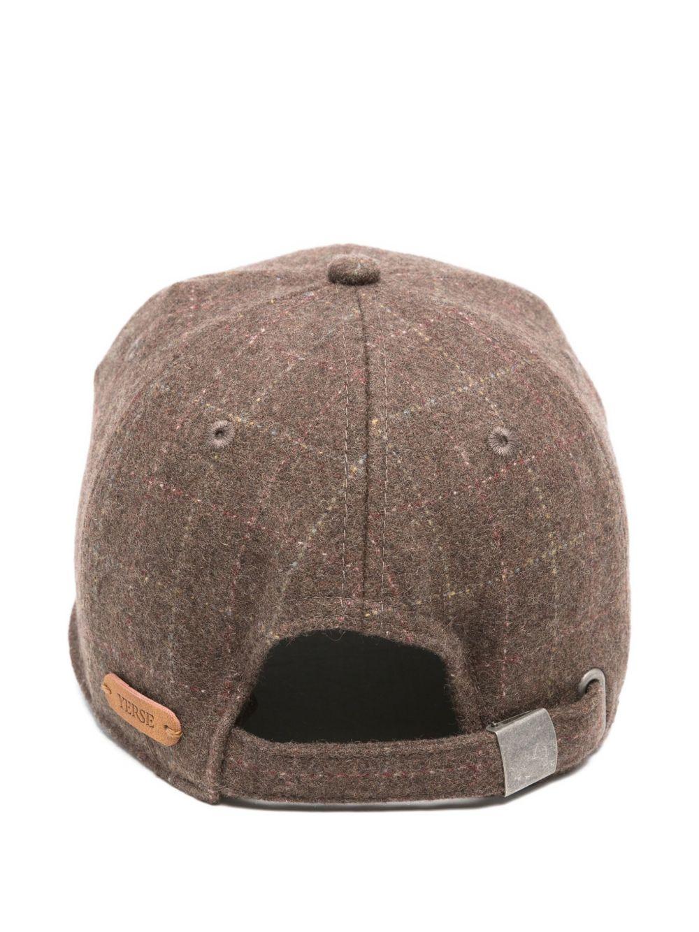 YERSE Cappello da baseball Lee in lana marrone
