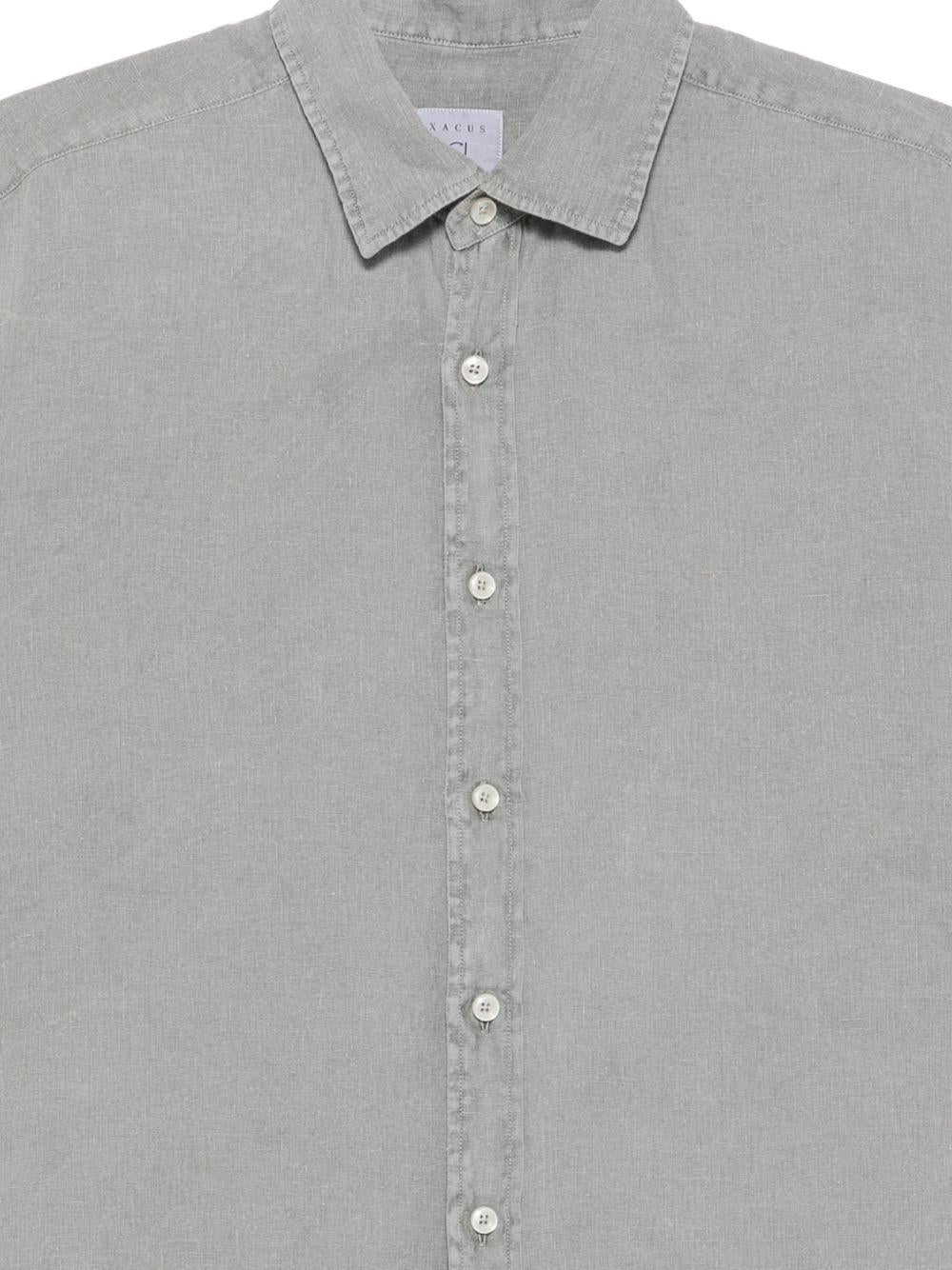 XACUS Camicia in lino grigia