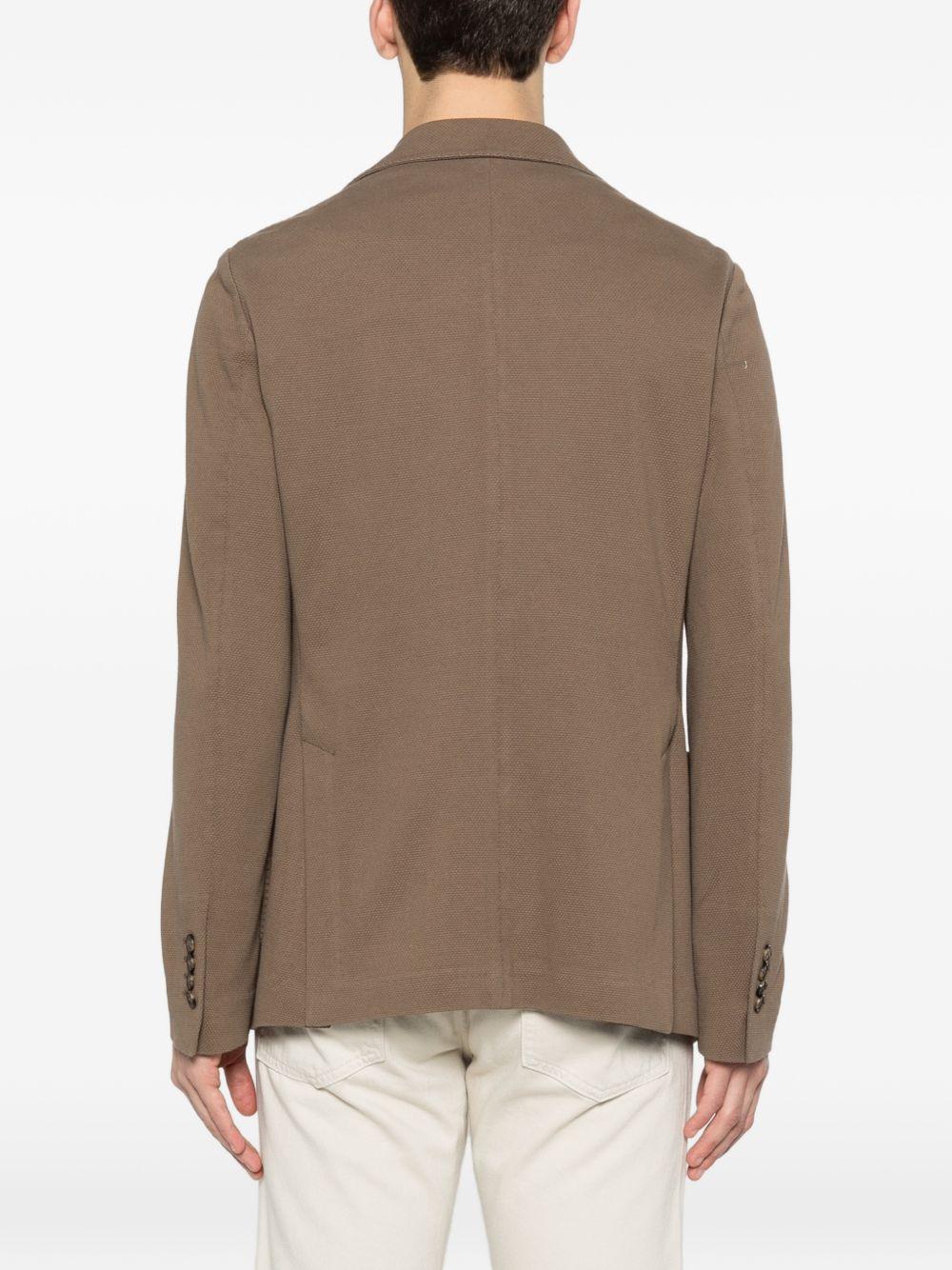 CIRCOLO 1901 Giacca marrone in cotone con tasche a toppa e revers classici