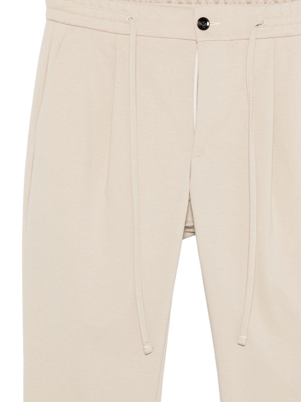 MICHAEL COAL Pantaloni Johnny in cotone beige con elastico