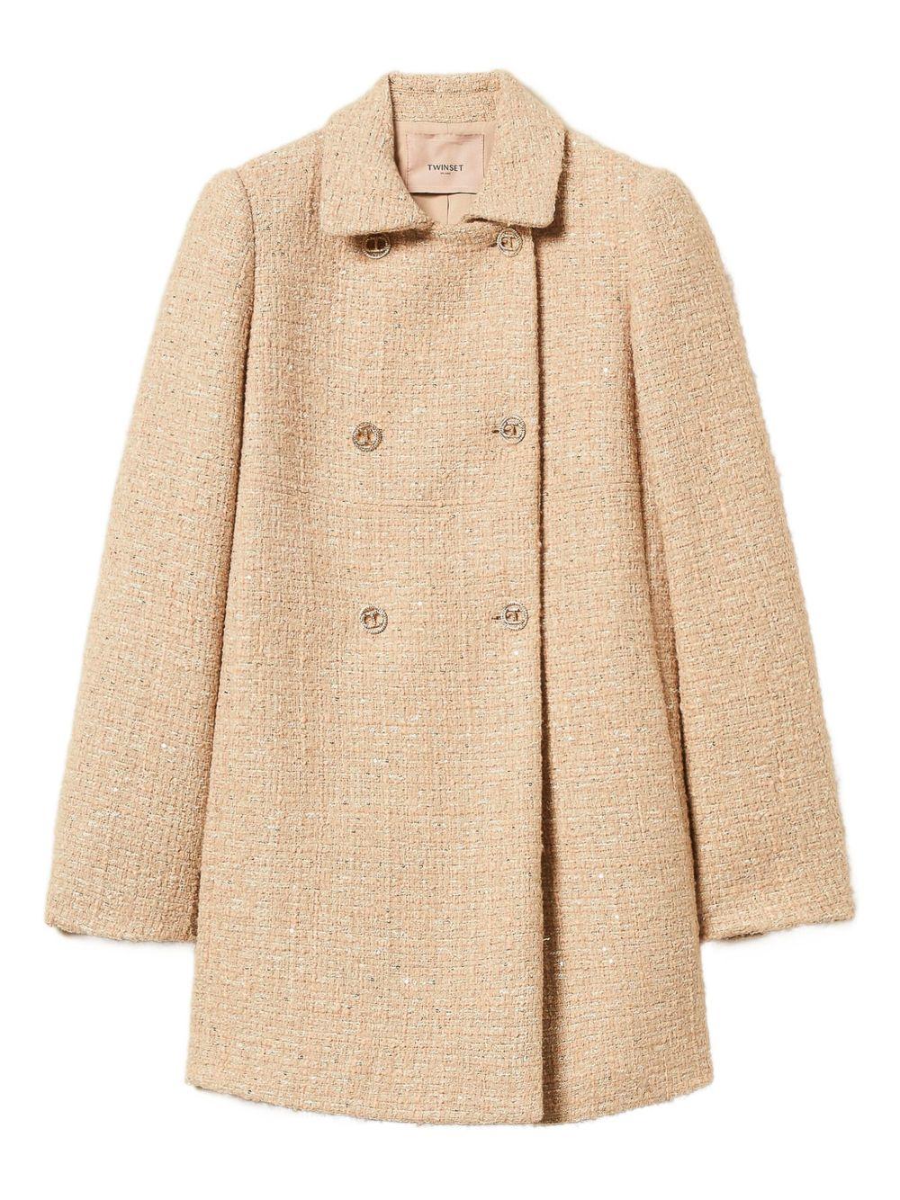 TWINSET Cappotto doppiopetto beige