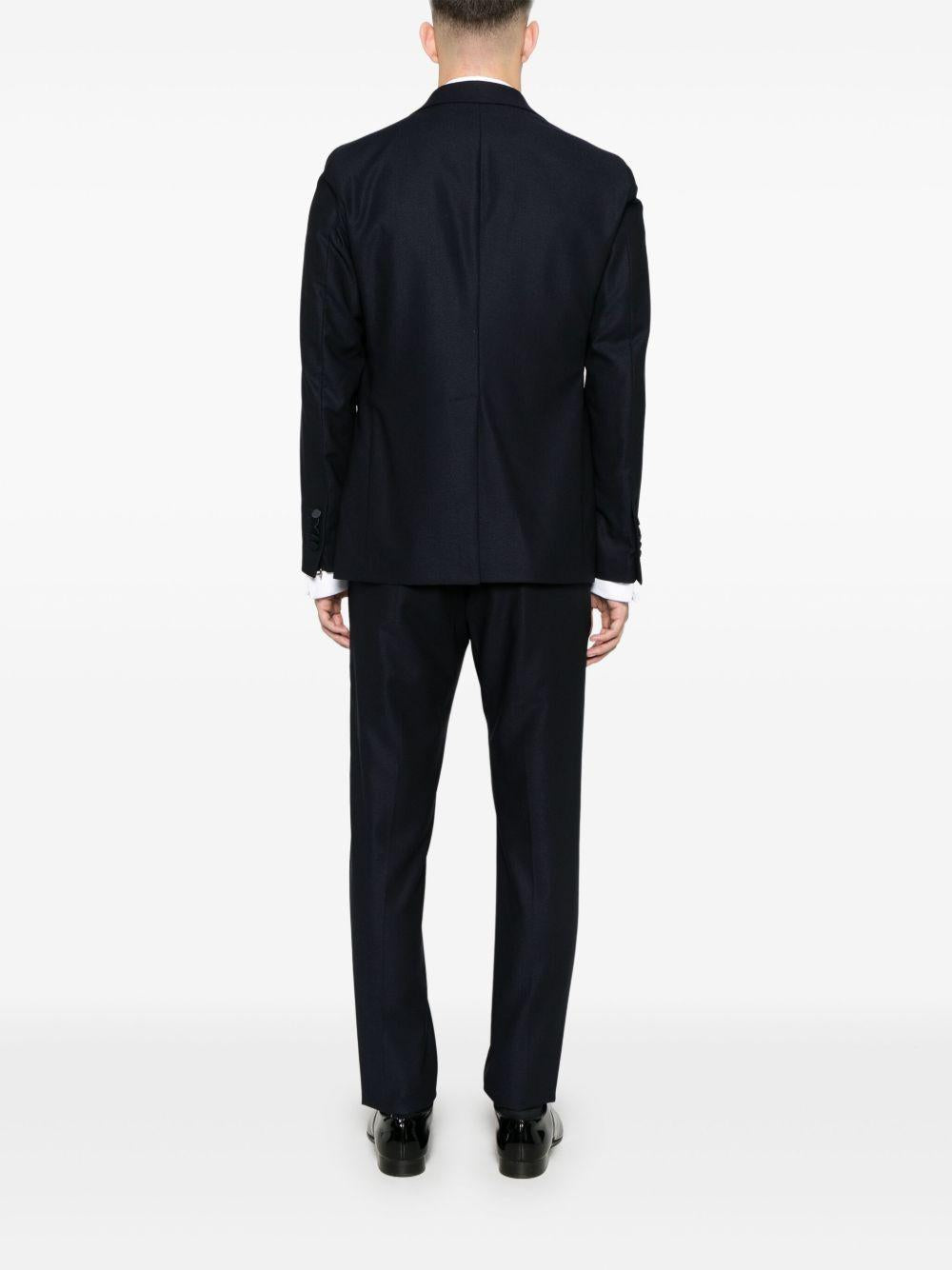 TAGLIATORE Abito monopetto blu in lana vergine