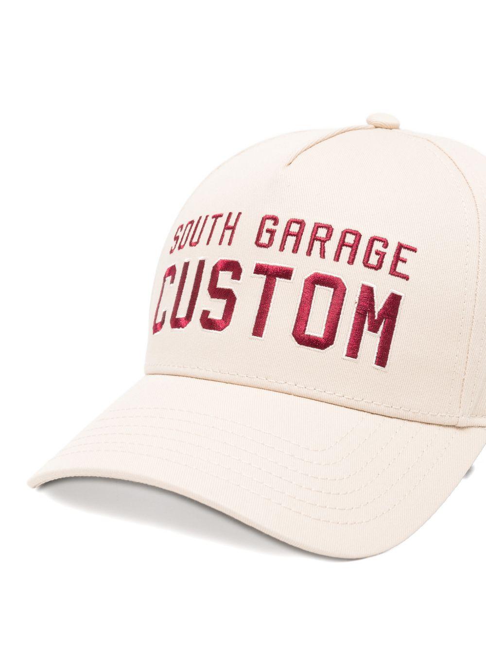 SOUTH GARAGE Cappello da baseball College avorio