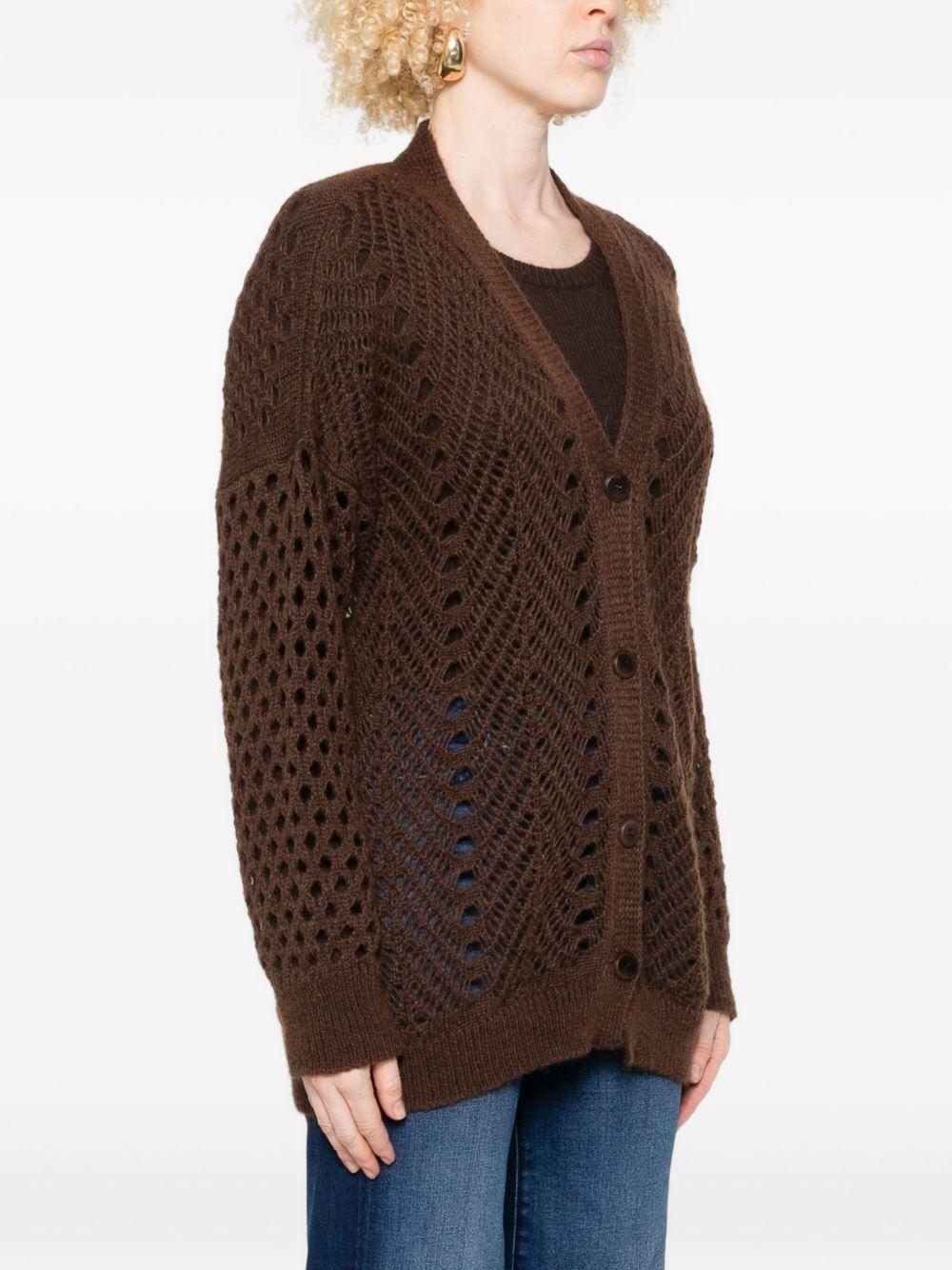 TWINSET Cardigan in maglia marrone