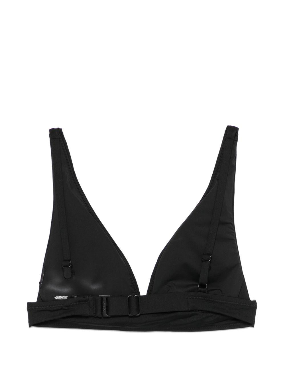 POLO RALPH LAUREN Top bikini a triangolo nero