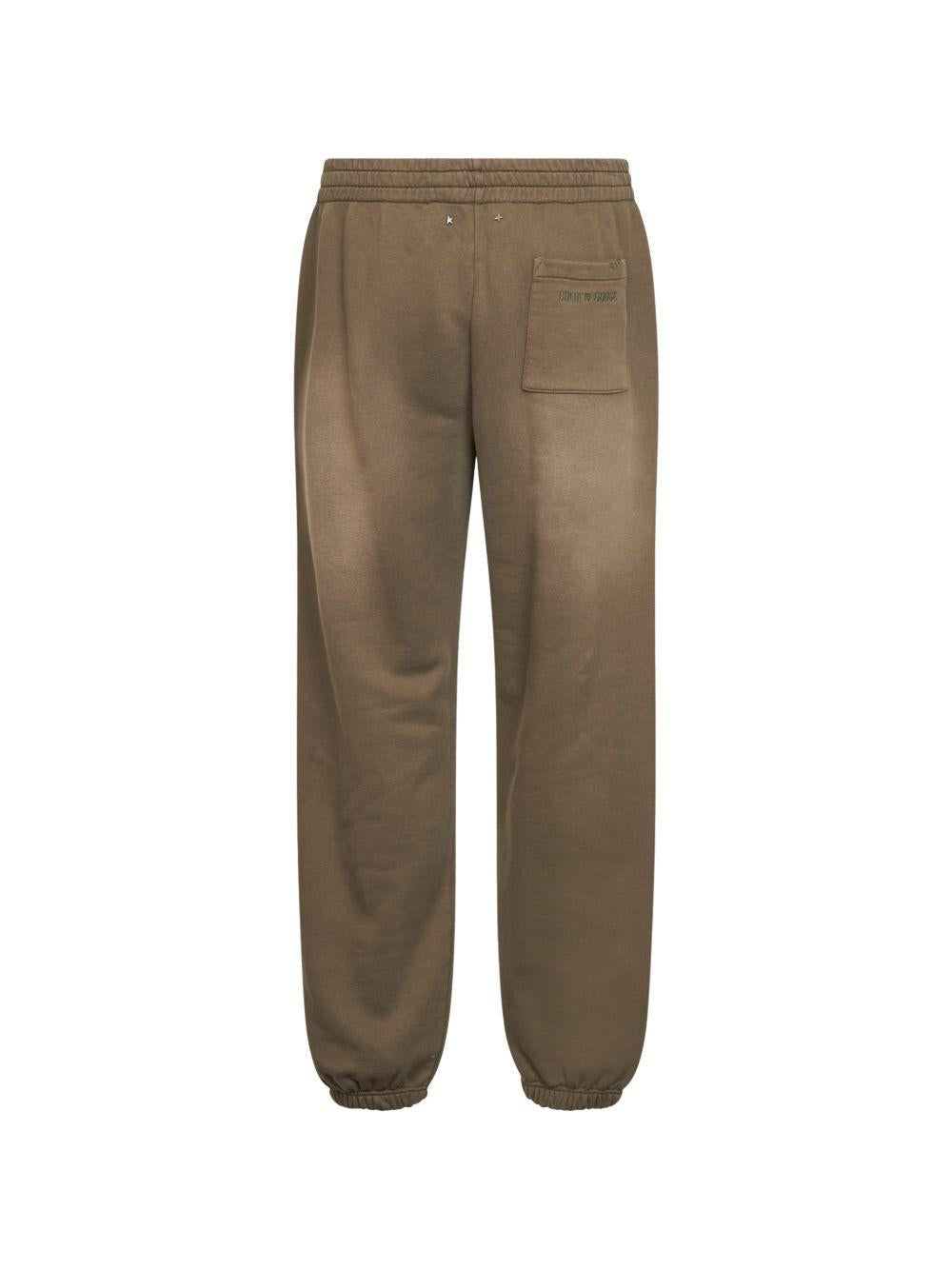 GOLDEN GOOSE Pantaloni da tuta marroni effetto washed