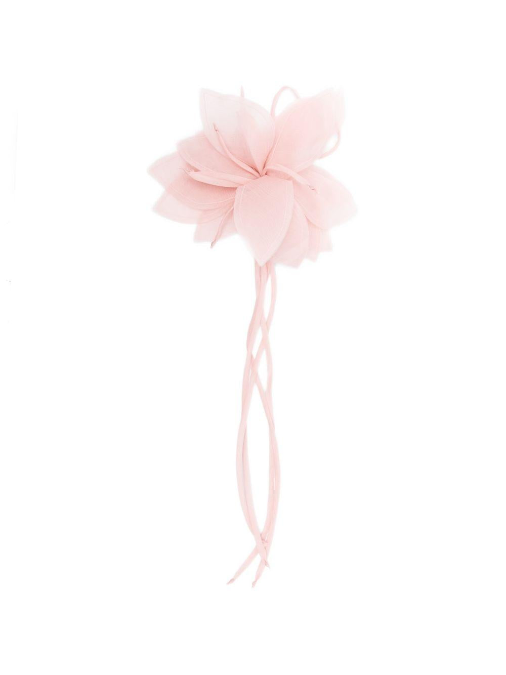 ANTONELLI Spilla fiore Victoria in tessuto rosa chiaro