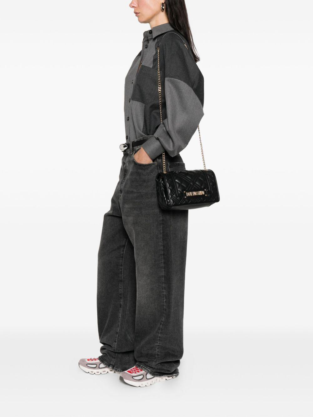 LOVE MOSCHINO Borsa a spalla nera trapuntata