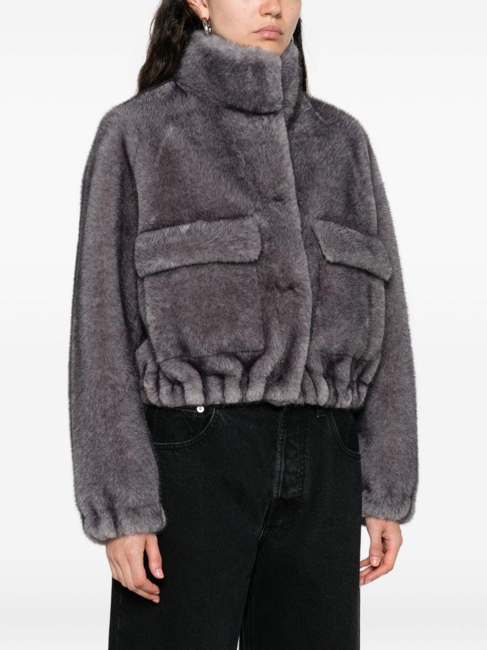 VALENTINI 1972 Giacca in ecopelliccia grigia