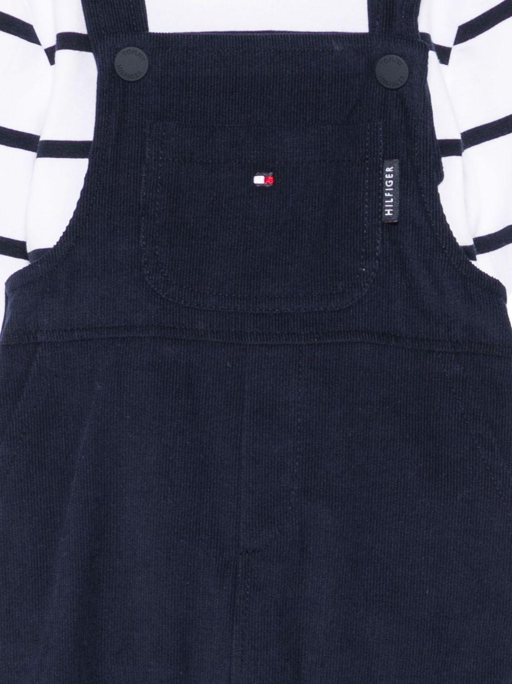 TOMMY HILFIGER Salopette in velluto a costine blu