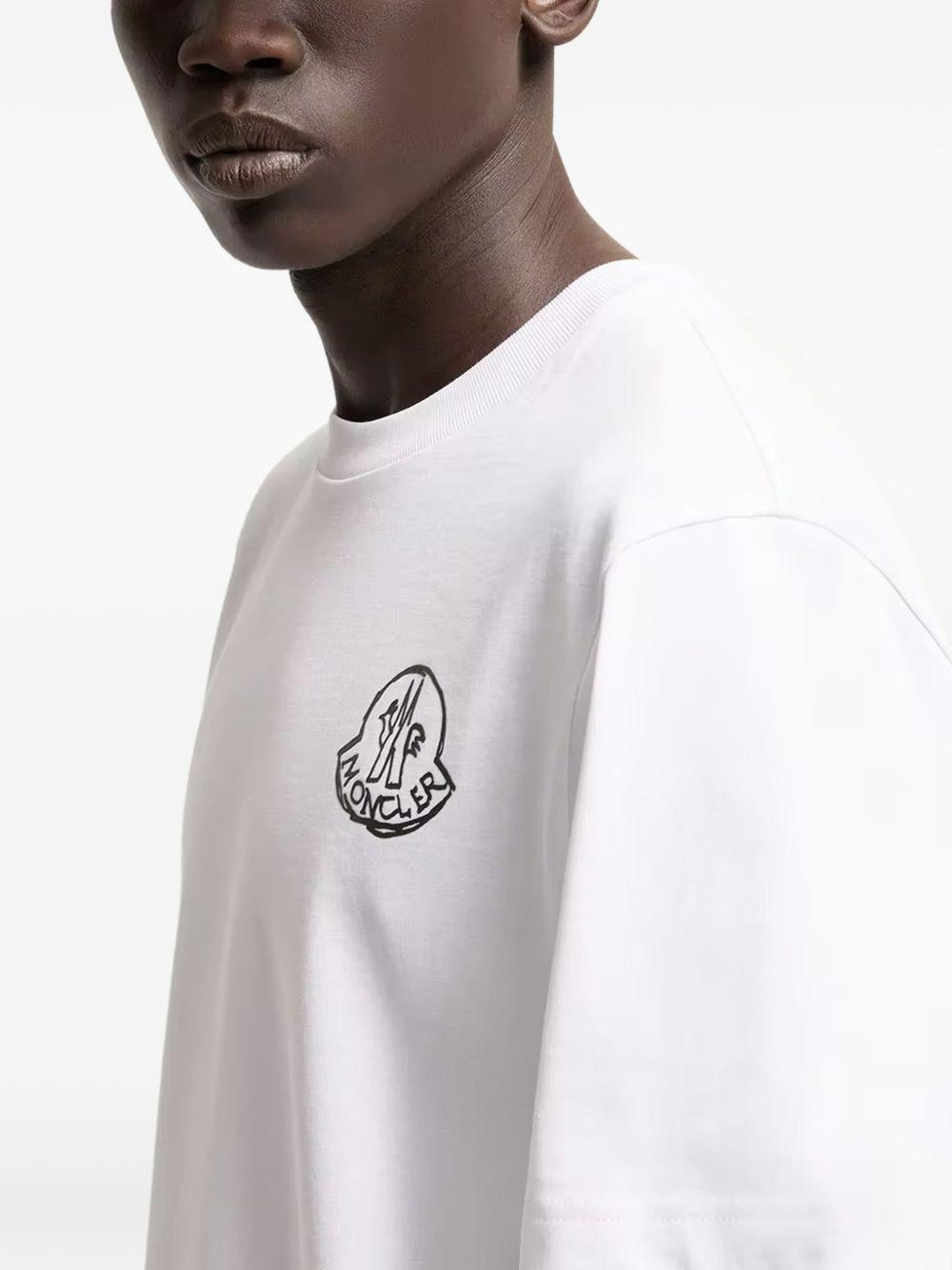 MONCLER T-shirt in jersey di cotone con patch logo
