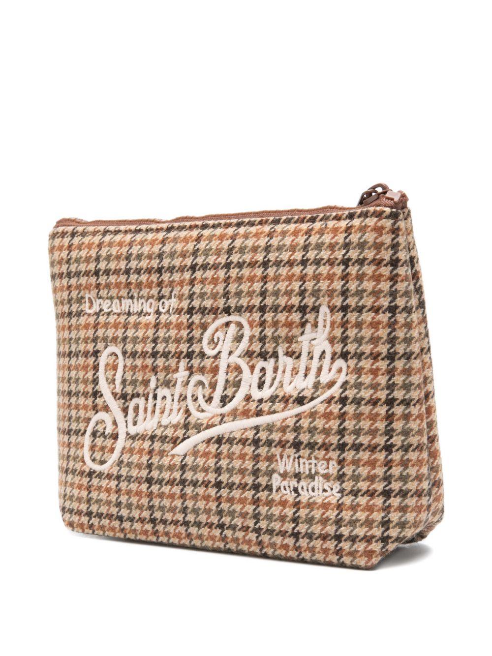 MC2 SAINT BARTH Pochette marrone con motivo check