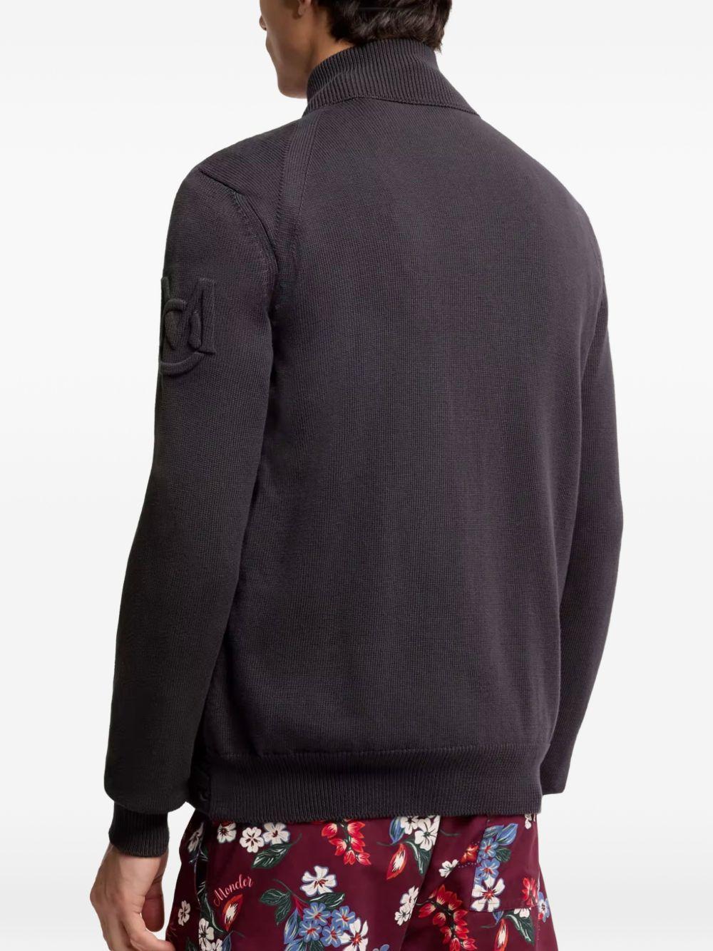 MONCLER Piumino combinato blu navy