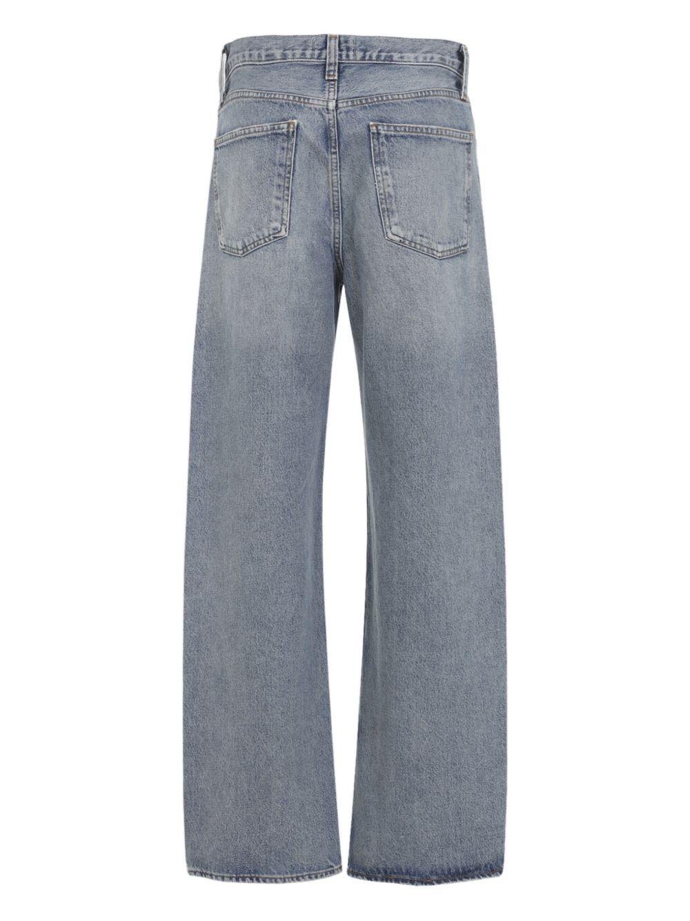 AGOLDE Jeans criss cross Arc in cotone denim blu