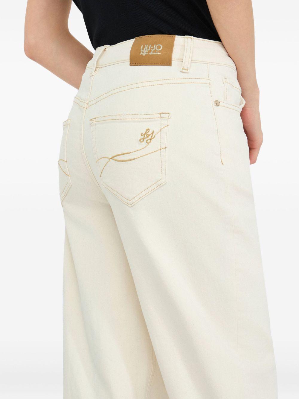 LIUJO Pantaloni jeans bianchi ecru