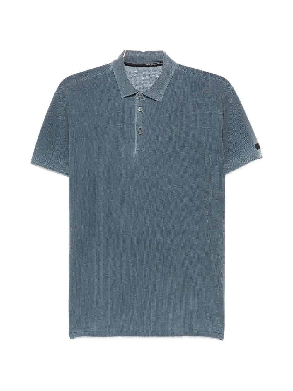 RRD ROBERTO RICCI DESIGNS Polo blu cielo a maniche corte con patch logo