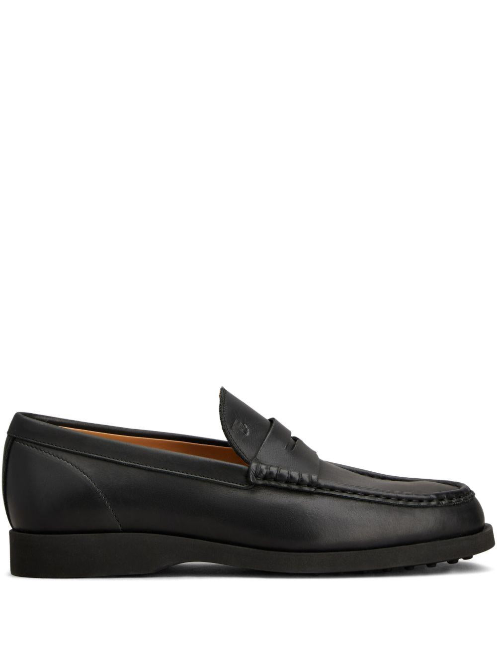 TODS Mocassini neri Light 98L con fascia penny