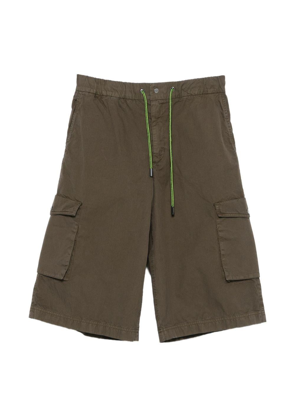 HERNO Bermuda in cotone verde con tasche