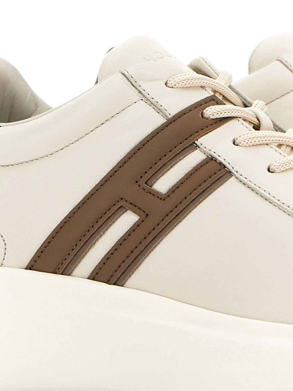 HOGAN Sneakers 'H580' in pelle beige con logo