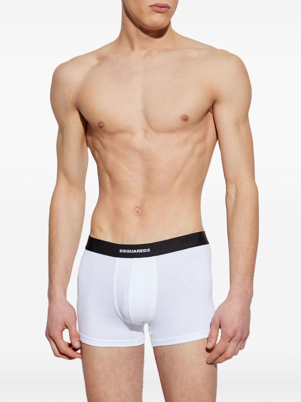 DSQUARED2 Boxer bianchi con elastico in vita